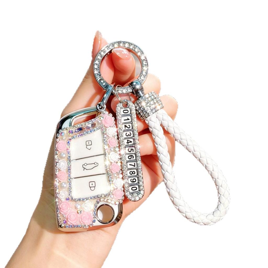 Volkswagen Passat Key Case for 2017-2021 Models with Diamond Design