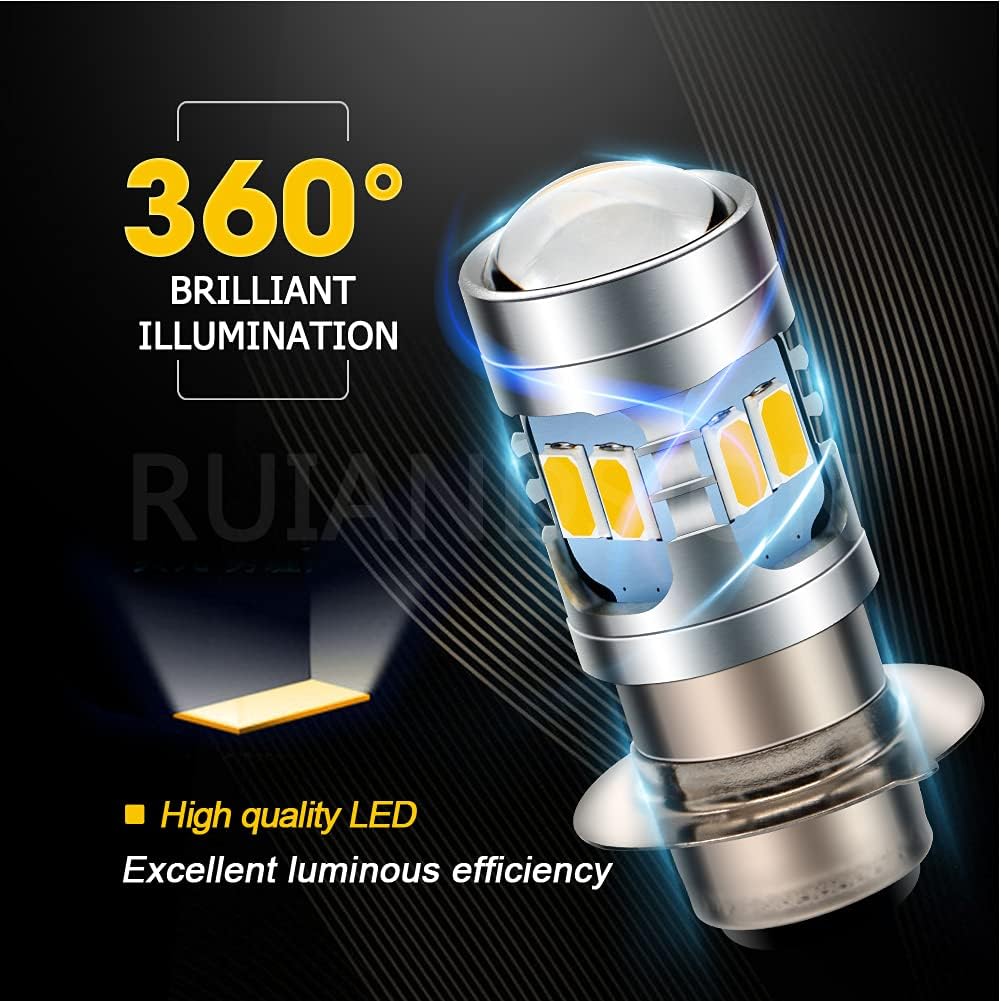[For Fog Lamps Only] Ruiandsion H6M LED Bulb, Yellow Color,