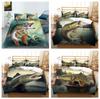 3D sada domácího ložního prádla s loveckým a rybářským pozadím, povlaky na polštáře a povlaky na přikrývku 2/3 kusy pro chlapce, pohodlný povlak na přikrývku z ultrajemného vlákna