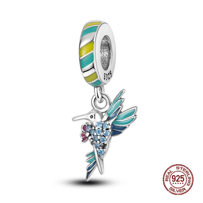 Original Charms Copper Parrot & Bird Charms Bead Fits Women 3Mm Original Bracelet Necklace Diy Fine Jewelry Gift New In