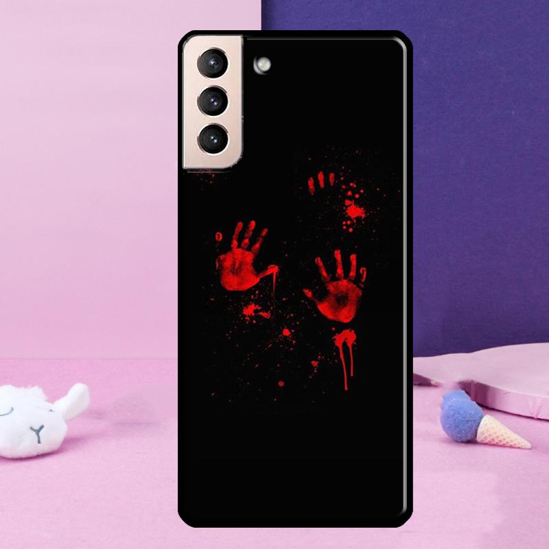 Bloody Hand Phone Case For Samsung Galaxy S25 Ultra S23 S20 S21 S22 S24 FE S9 S10 Plus S24 Ultra Cover