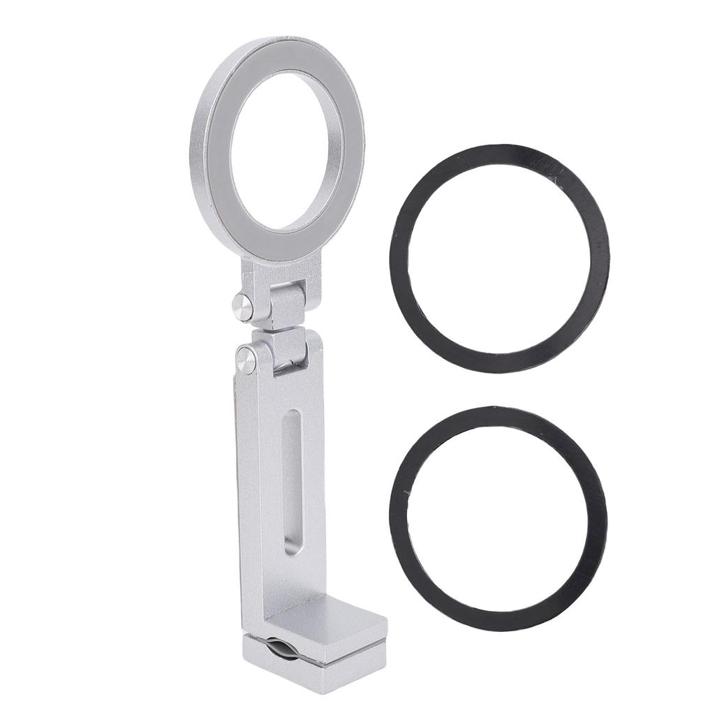 Magnetic Clip On Phone Holder 360 Degree Rotation Cell Phone Holder Universal 1 4 Tripod Mount Aluminum Alloy Foldable