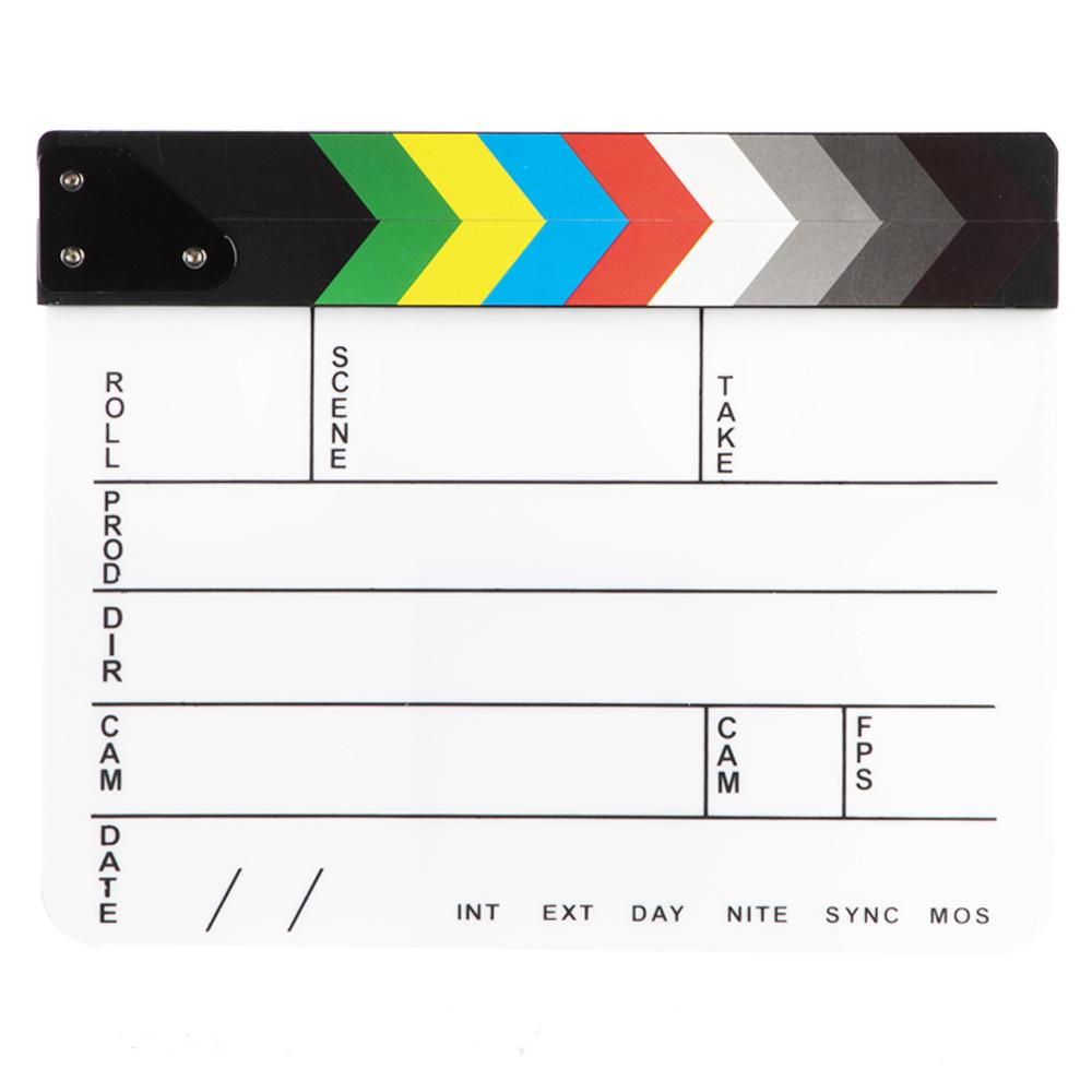 Acrylic Striped Movie Clapperboard Photography Prop