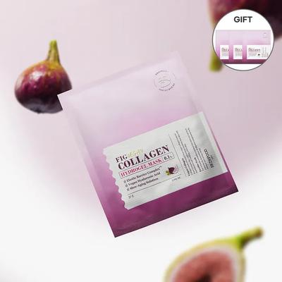 [2 X 15ml Cream + 1 Gel Mask] Fig Vegan Collagen Gel Mask Pack (5 Sheets)