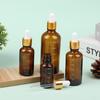 5 ml-100 ml droppflaskor med skalreagens ögondroppe bärnstensfärgat glas Aromaterapi vätskepipettflaska påfyllningsbara flaskor Resor