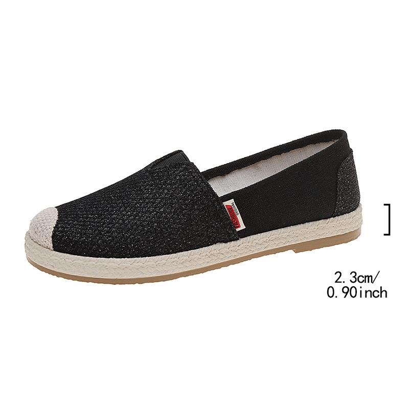 Fashion Solid Color Lightweight Women's Flat Shoes Breathable Slip-On Mesh Casual Shoes Woman Plus Size Comfort Soft Sole Walking Shoes