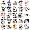50 Cute Black and White Cow Stickers Cartoon Ins Style Creative Personality Expression Stickers Children's Stationery Stickers DIY