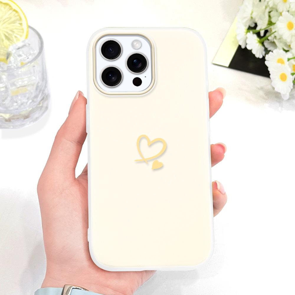 Simple Love Heart Phone Case For IPhone 14 13 12 11 Pro Max Mini 7 8 6 6S Plus X XS XR SE 2020 2022 Candy Colored Cover