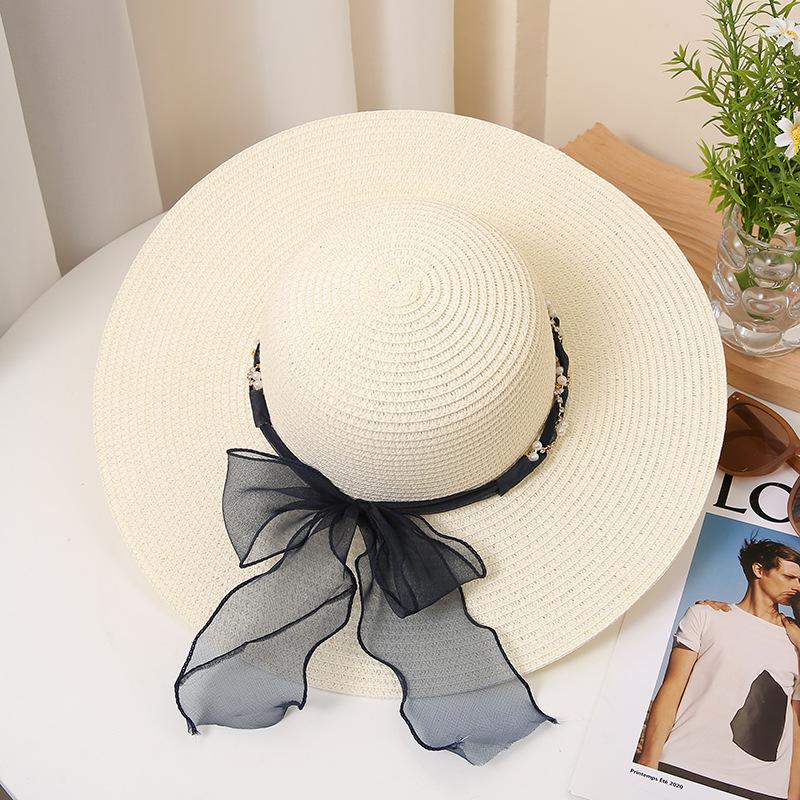 Pălărie de paie cu papillon, de vară, nouă, creativă, retro, ocazională, vacanță, pălărie de plajă, umbrelă de soare, pălărie cu boruri late
