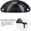 12 Pack Seashell Shaped Iron Handles For Kitchen Cupboard Door, Drawer Pulls (black Cup Pulls) - PJ