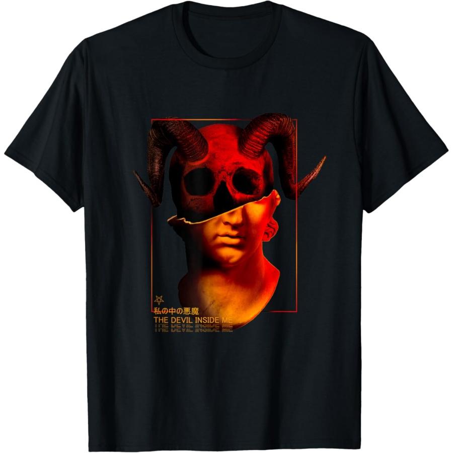 

Vaporwave Devil Satan Bust Statue Greek Sculpture Satanist T-Shirt XXXXXL чорний