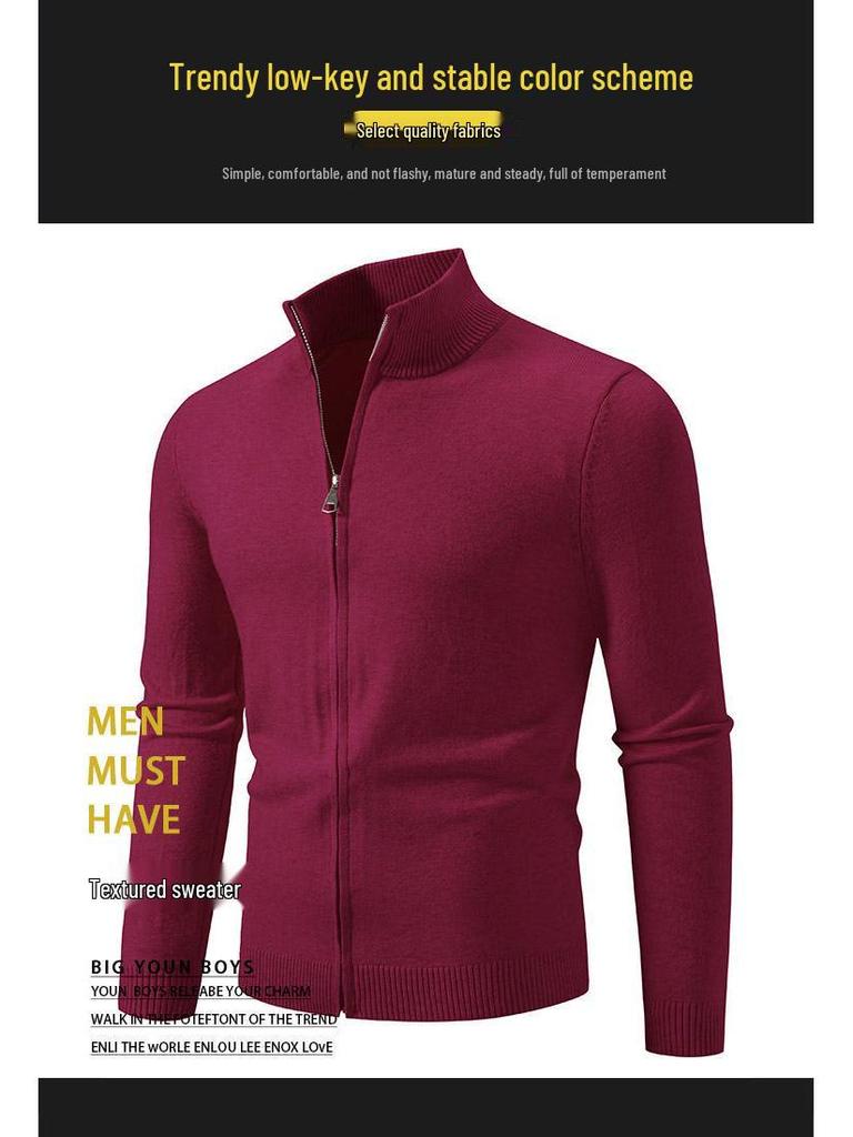 Men's Slim Fit Wool Cardigan Sweater - Autumn Winter Fashion Trend