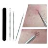 3x Stainless Steel Blackhead Remover Tool Kit Pimple Removal Plastic Box