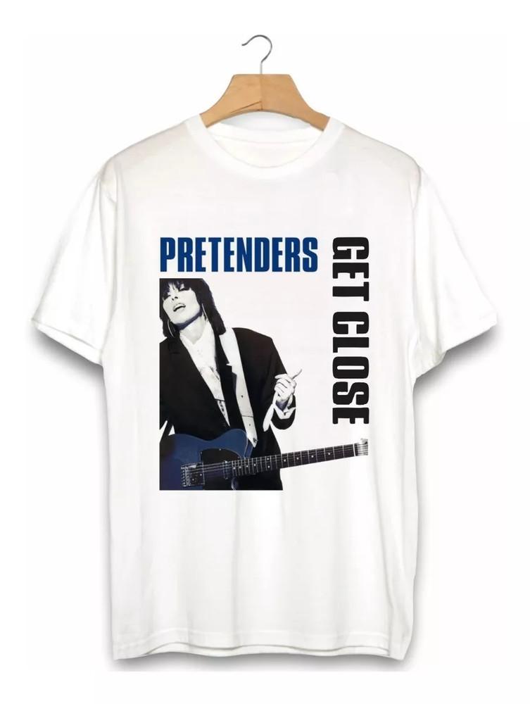 Pretenders Get Close Music Band Heavy Cotton Full Size Unisex White Shirt Unisex T-Shirt XXXXL