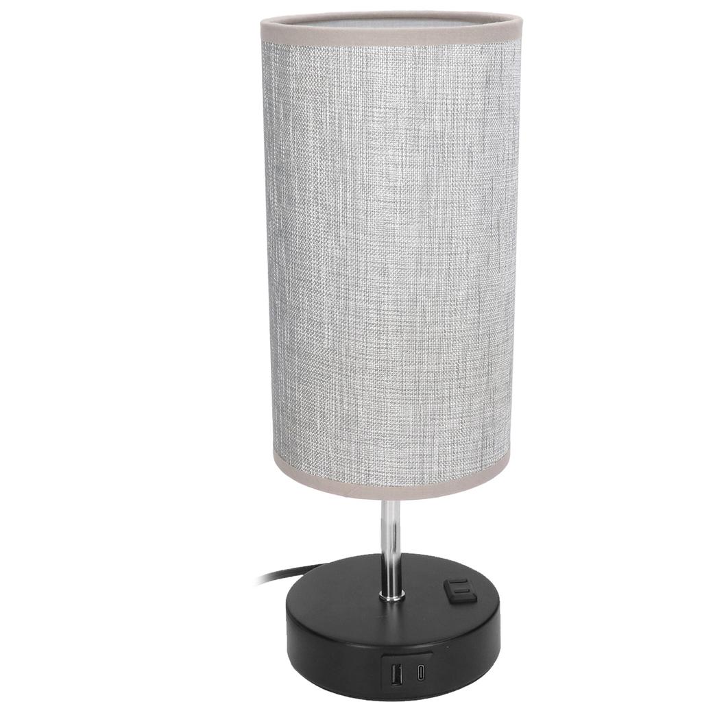 Touch Control Table Nightstand Lamp LED 3 Gear Dimmable 2 USB Ports Bedside Desk Light