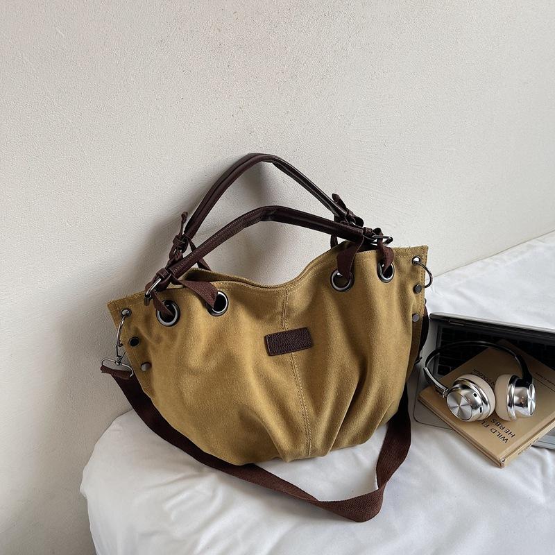 

Ретро карго сумка модний бренд полотняна сумка чоловіча та жіноча нова великої місткості високоякісна сумка-тоут через плече коричневий