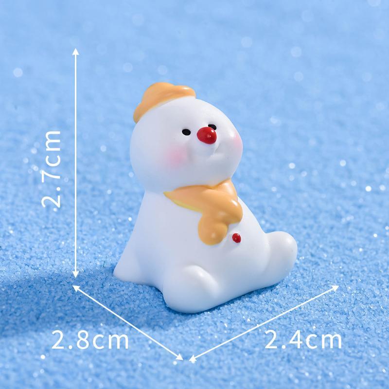 6Pcs Christmas Mini Snowman Ornaments Hand-painted Cute Xmas Hanging Decor for Tree Home Holiday Party Gift