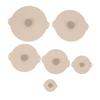 6 Stück Lebensmittel-Dosenverschlüsse Lebensmittelqualität Hitzebeständig Abdichtend Auslaufsicher Silikon Saugdeckel Topfdeckel für Töpfe Pfannen Schüsseln Beige