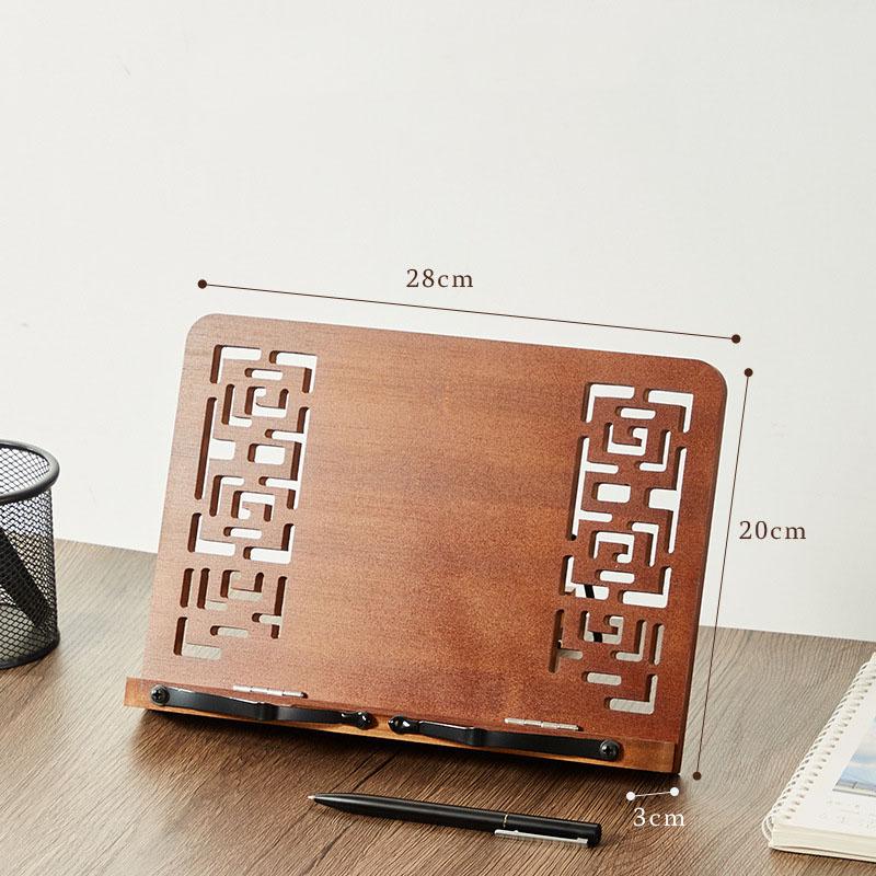 Bamboo Bookshelf Reading Rack Calligraphy Copybook Student Artifact Tablet Desktop Bookend Shisanyue Home Office Desk Decoration