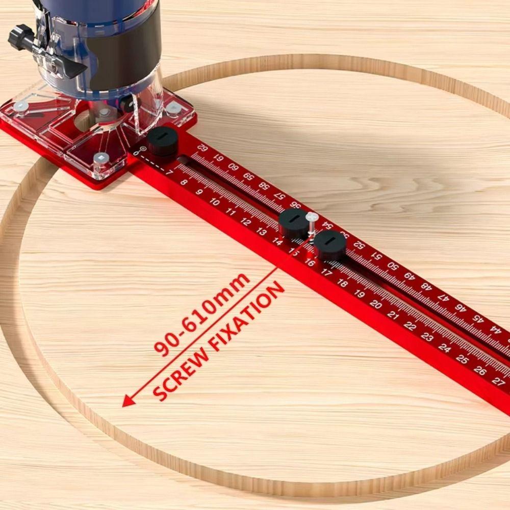 9-61cm Router Milling Groove Bracket 3 In 1 Milling Circle Positioning Ruler  Woodworking