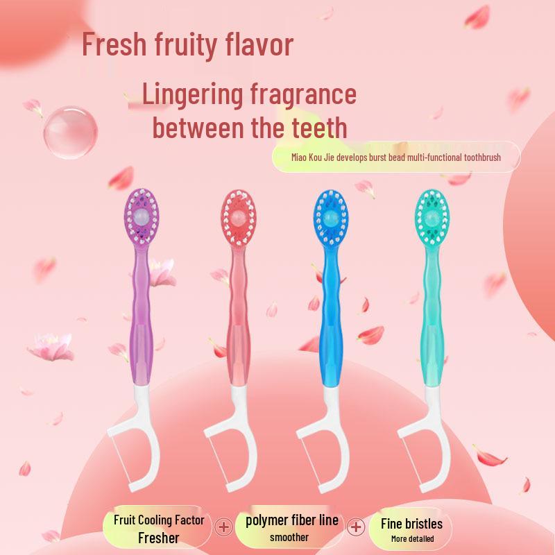 Mini Burst Portable No-Rinse 10-Pc Soft Bristle Travel Toothbrush Set