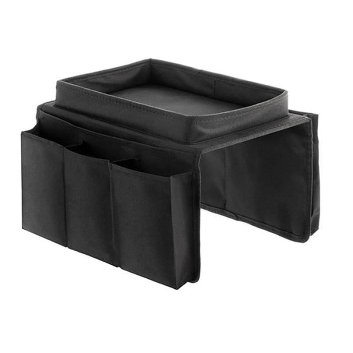 Sofaorganisator - SHOP-STORY - Svart - 6 oppbevaringslommer - Justerbar - Moderne design