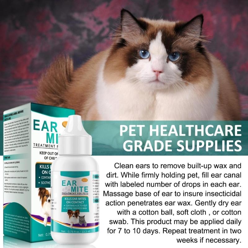 Pet Ear Cleaners For Dogs Pet Ear Canals Dogs EarMite Oil Ear MiteTreatment For Dogs And Cats EarMite Pet Ear Wash
