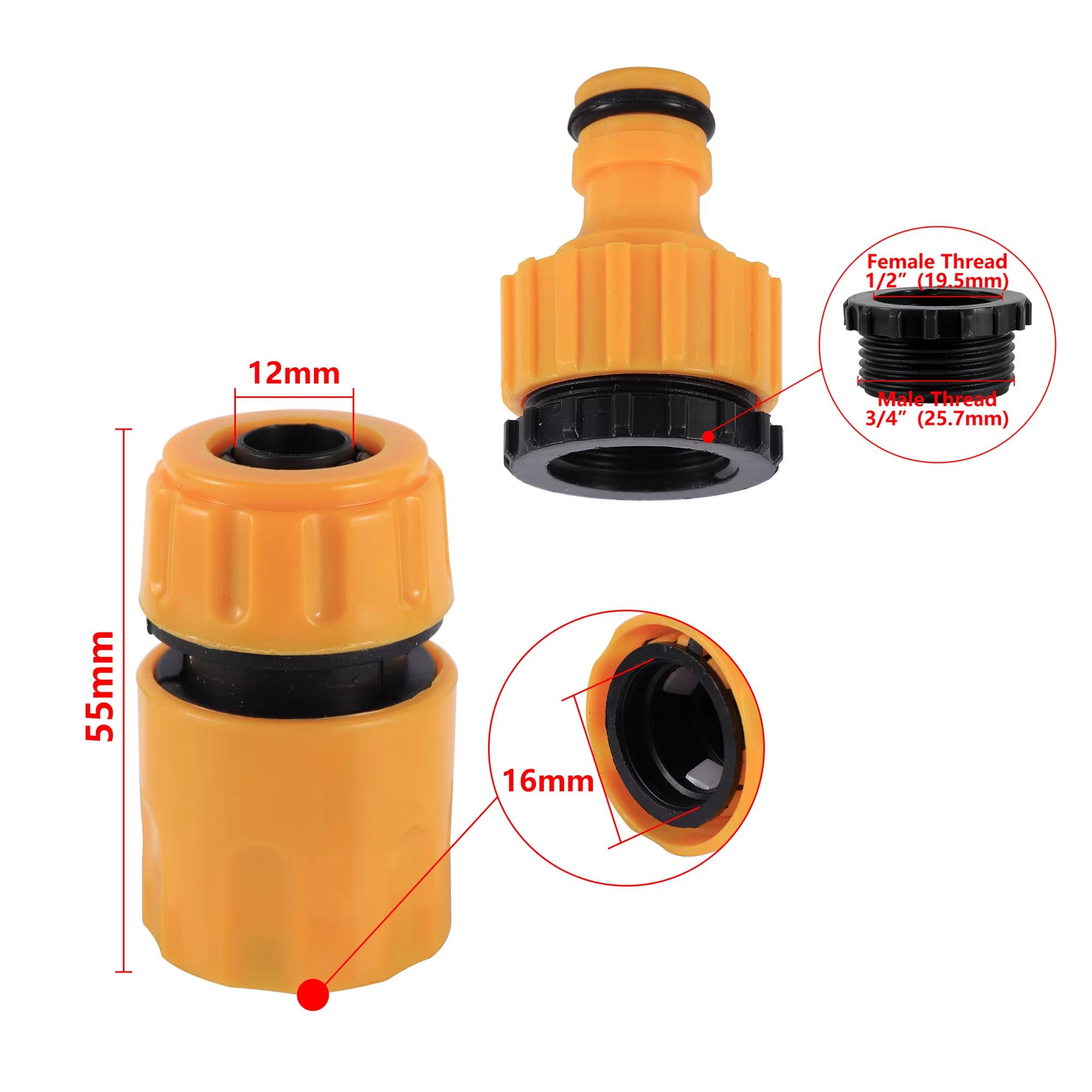 2Pcs Fast release Quick Connector 1/2  Hose Coupling Joint Adapter Car Washer Adapter Garden Lawn Irrigation Hose Quick Coupling