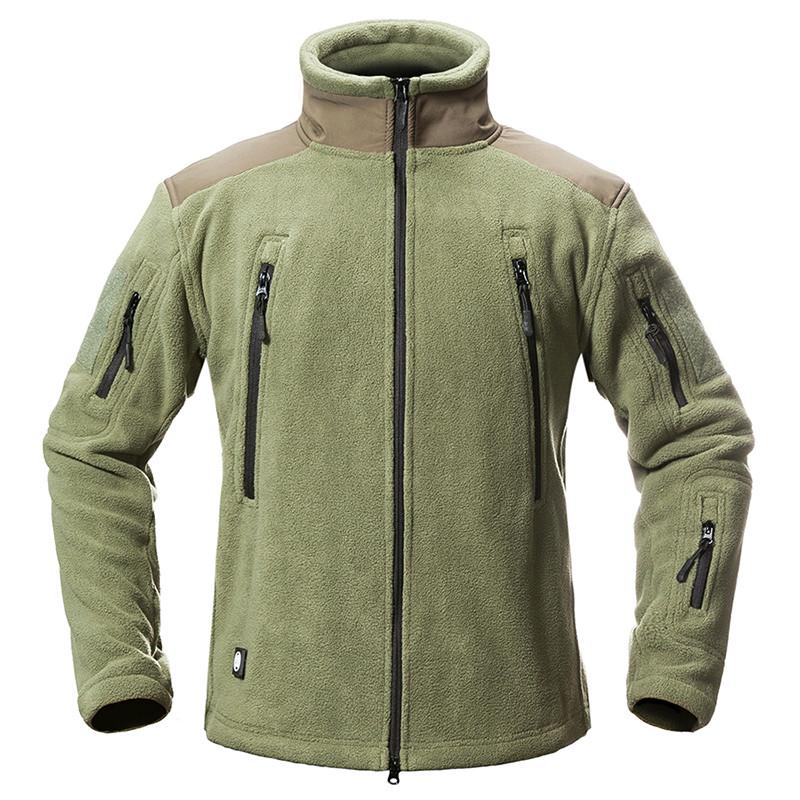 Winter Tactical Thicken Fleece Warm Army Jacket Patchwork Multi Pocket
