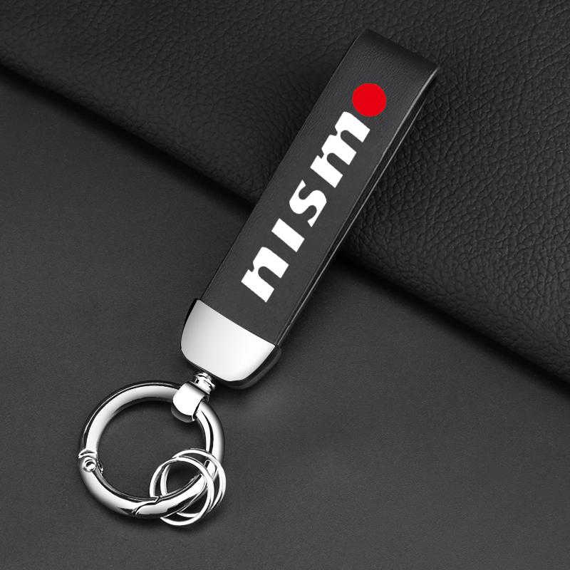 1 Stück Leder Nismo LOGO Schlüsselanhänger Schlüsselanhänger Auto Abzeichen Schlüsselanhänger Zubehör Für Nissan Qashqai X J10 J11 Trail Tiida Teana Skyline Juke X-trail