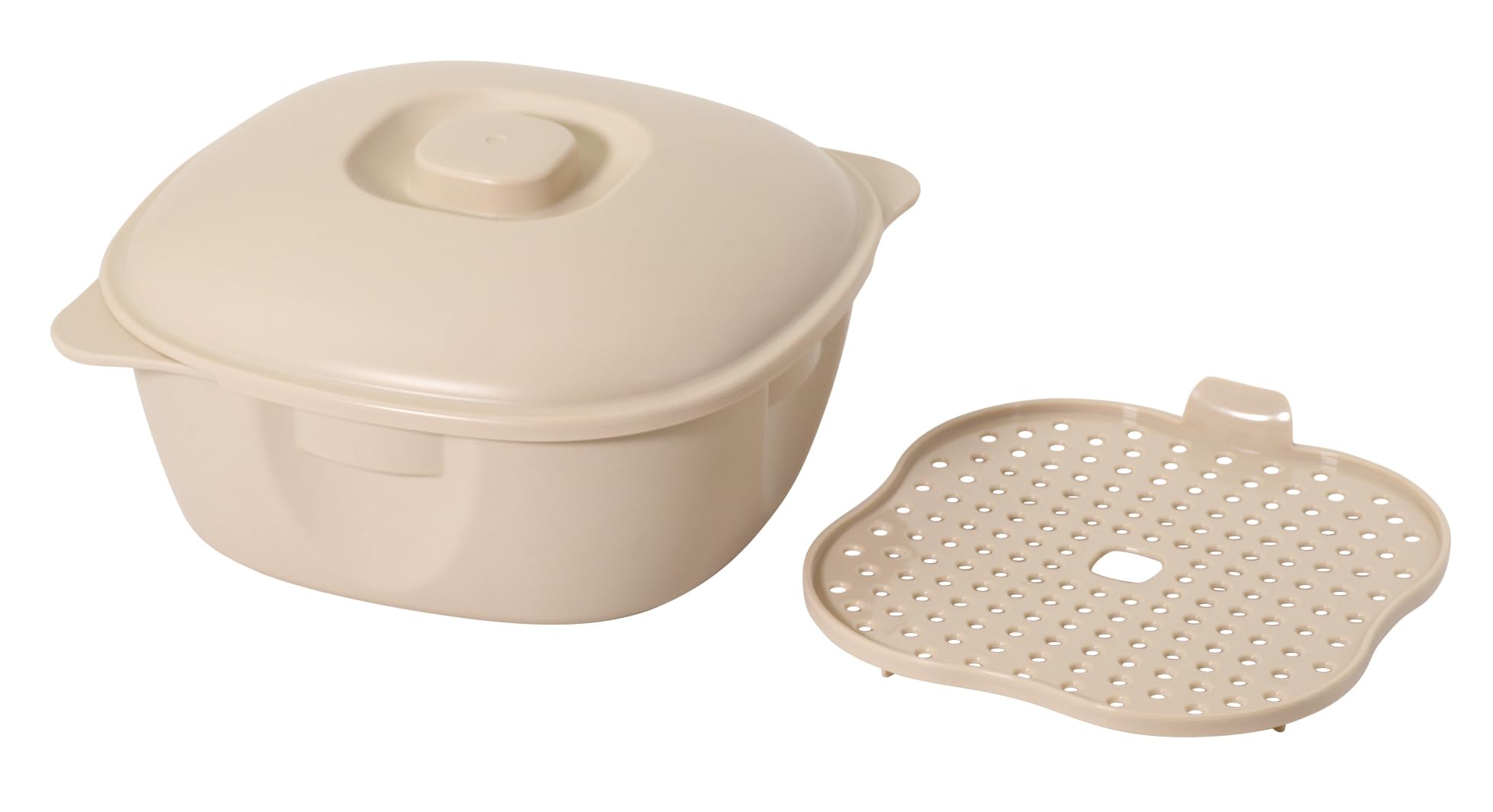 Pearl Metal Microwave Ramen and Yakisoba Pot for Microwave Made in Microwave Cooker, Use, Japan, Only, Beige, HC-1006 бежевый