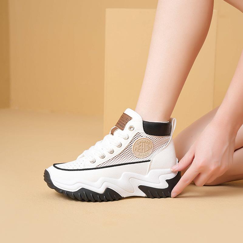 Pai sapatos 2023 verão novos sapatos femininos estudante rua tiro respirável sola grossa sapatos esportivos casuais z308