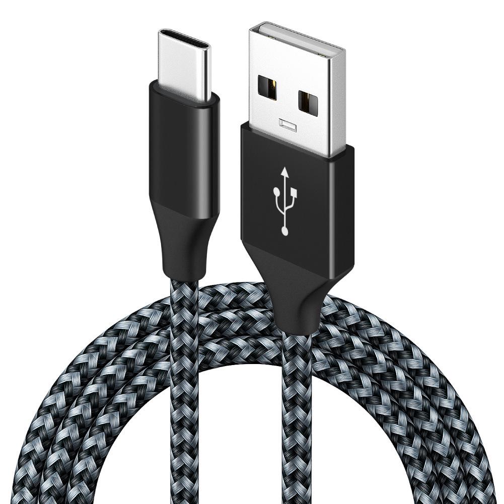 Android Phone Type-C Nylon Braided 3M Fast Charging & Data Cable