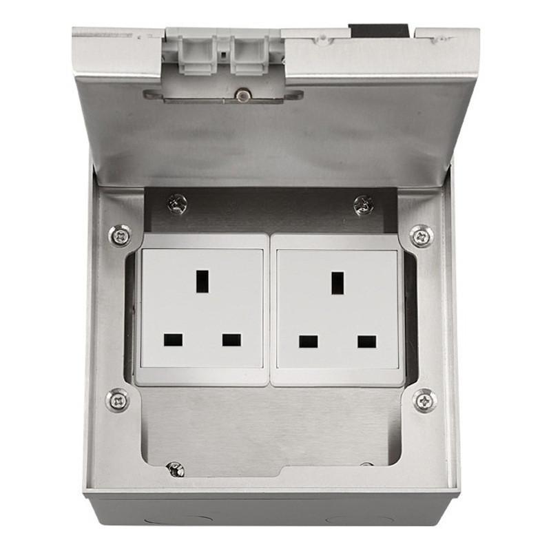 Household Floor Socket Box Marble Flat Floor Insert Multifunctional Pure Stainless Steel Power Ground Plug