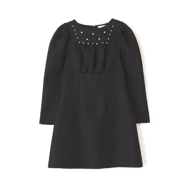 Jill by Jill Stuart Casual Beaded Mini Black Dress, Dress, Women's,