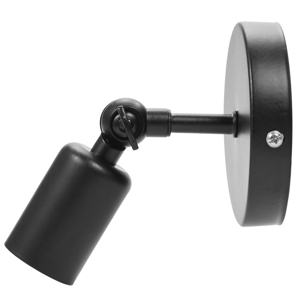 Nástěnný nástěnný svítidlo v retro stylu, kavárna, chodba, držák lampy se zásuvkou E27(Černá)