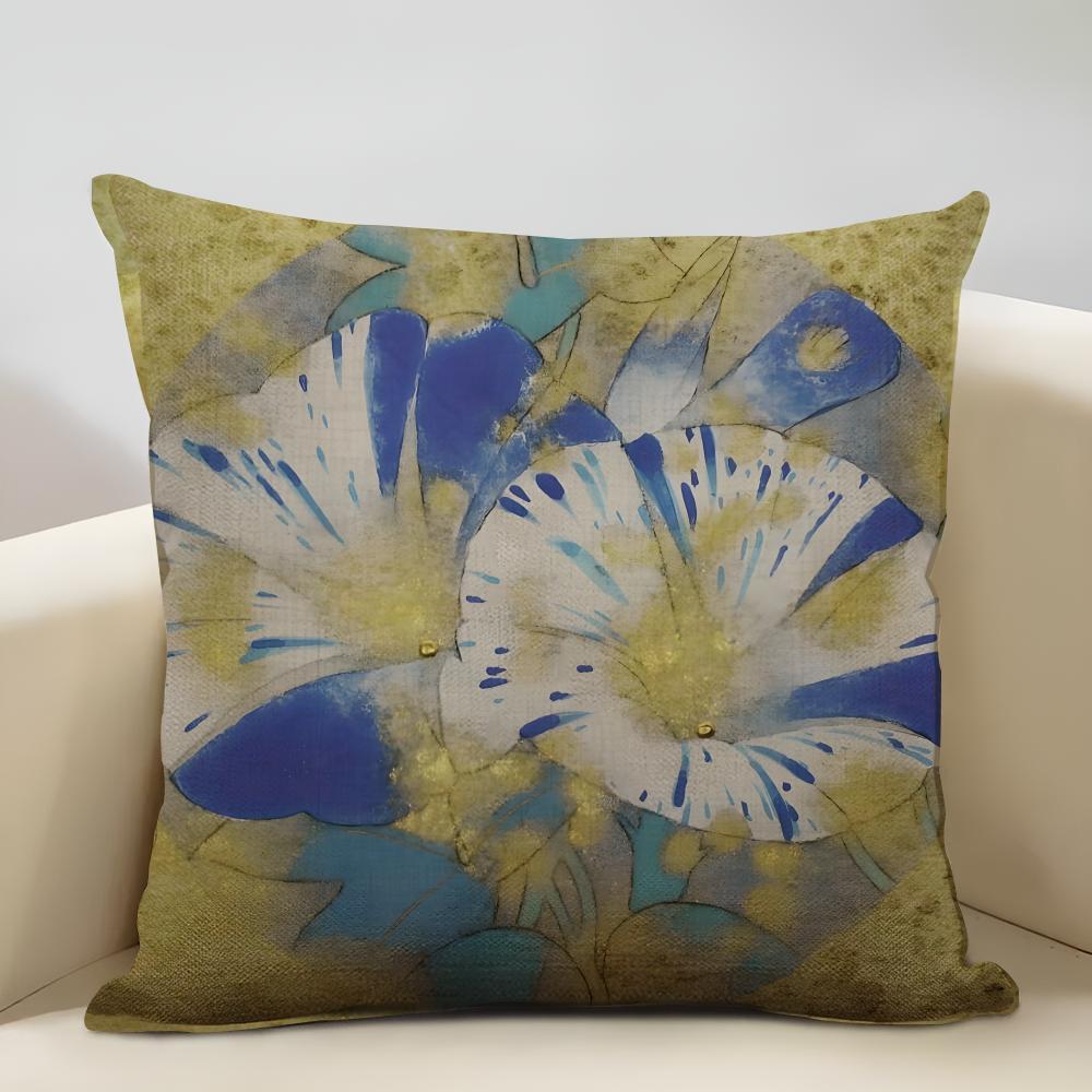 Rock Color Works Cushion Cover Household Decoration Linen Sofa Cushion Cover: Skin-Friendly & Breathable With Invisible Zipper