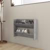 VidaXL Wall-mounted Shoe Cabinet Concrete Grey 80x18x60 Cm Chipboard