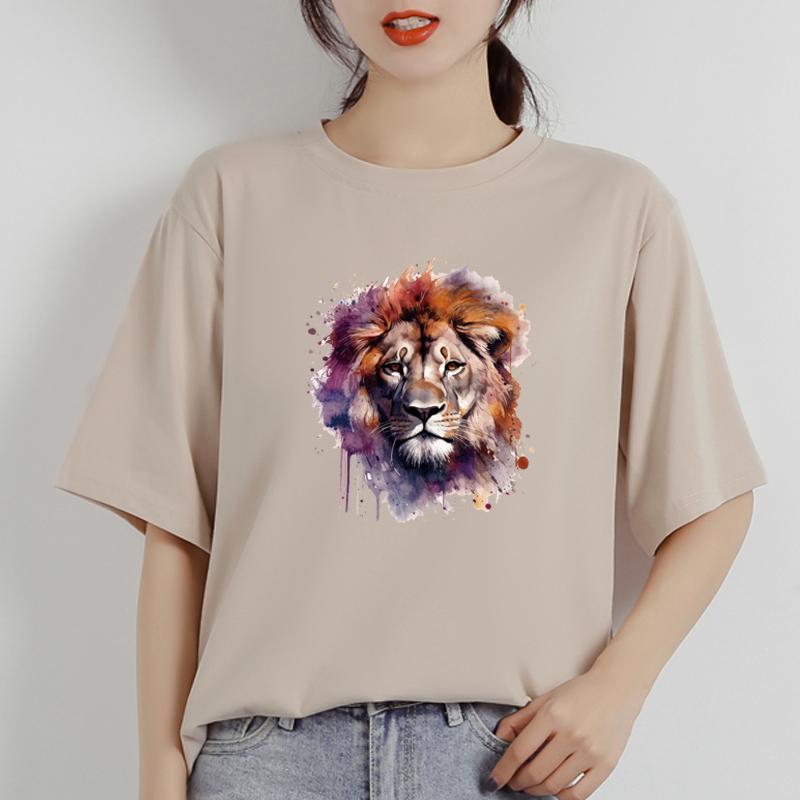 Wild Lions HTV Heat Transfer Vinyl Sticker Iron On Patch DIY Thermal Transfer Decal for Kids Clothes Bags Custom DTF