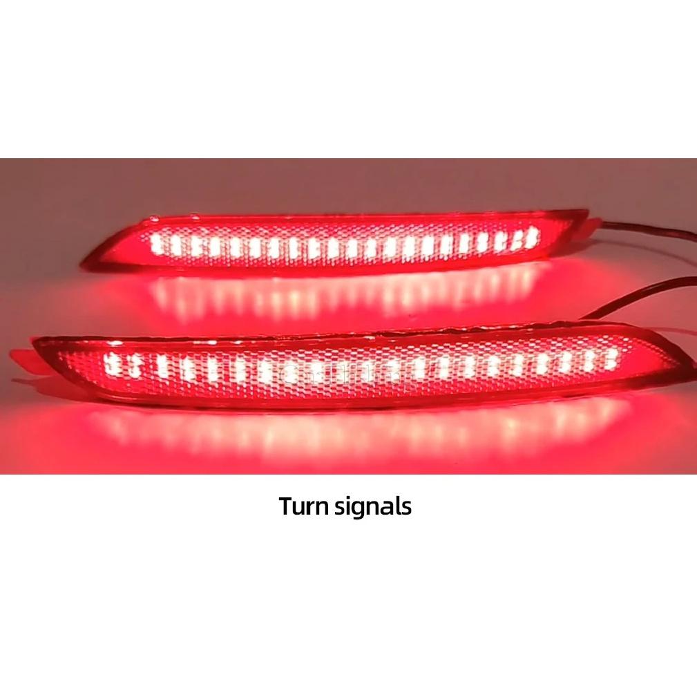 LED Rear Bumper Reflector Light For Hyundai Elantra 2012 2013 2014 Stop Brake Tail Light Fog Lamp with turn signal