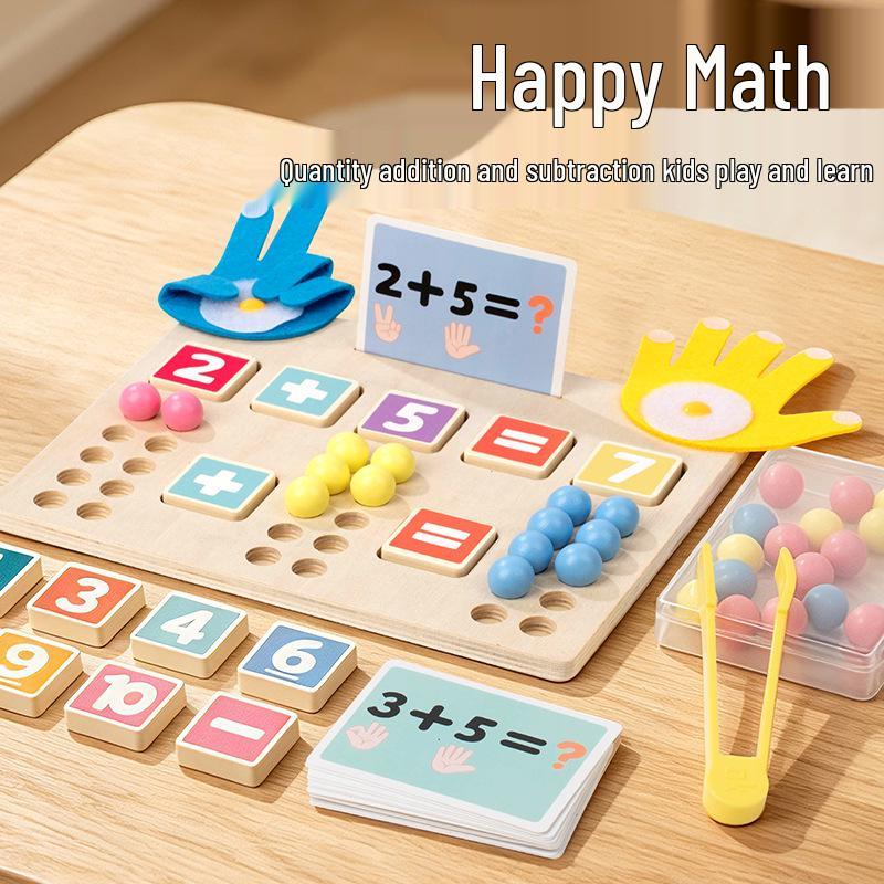 Wooden Educational Finger Counting Toy for Early Childhood Math Learning