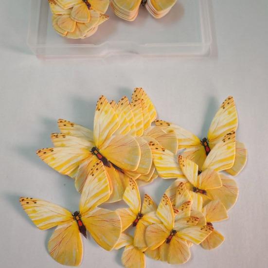 72 ks jedlých motýlů, dekorace na dort, oplatkové papírové motýly na dorty, muffiny, dezerty, narozeninové, svatební, večírkové potřeby