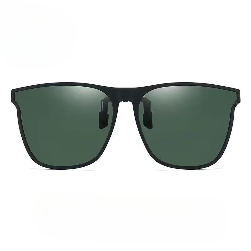 Clip On Sunglasses Men Vintage Square Glasses Anti Glare Night Vision for Car Driving