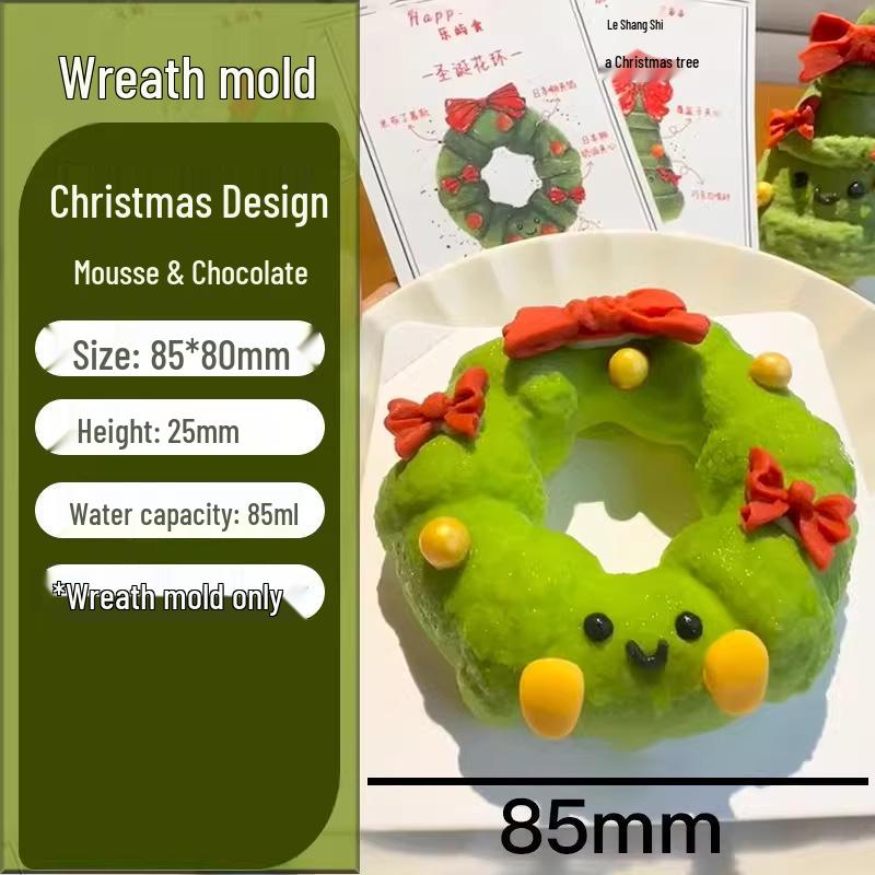 Silicone Christmas Sleigh Mold: Food-Grade Chocolate Shells for Fun Festive Cake and Mousse Decorations