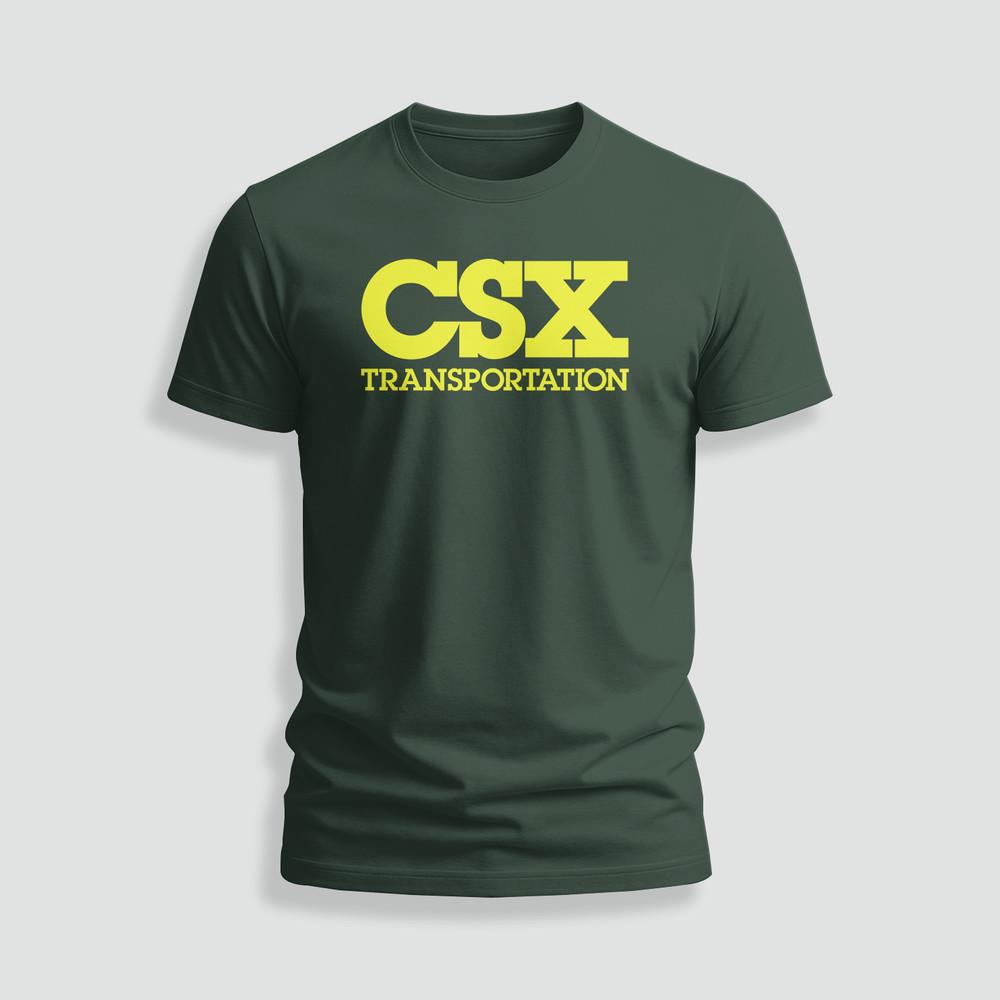 CSX Transportation Railroad logo funny T-Shirt Size S-5XL Made in USA Unisex T-Shirt L 1990₽