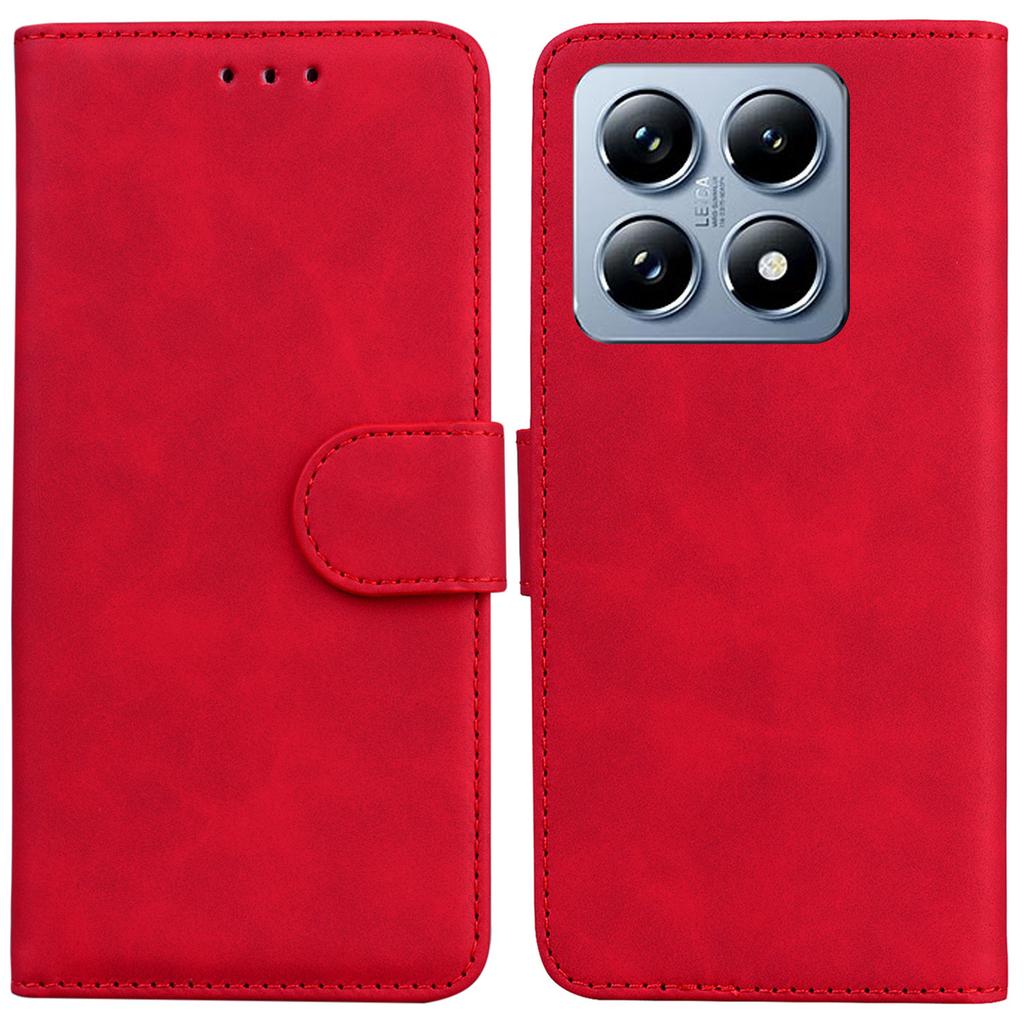 For Xiaomi 14T Pro Case Solid Color Leather Wallet Phone Cover