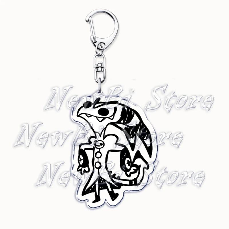 Cartoon Anime Series Helluva Blitzo Keychains Boss Keyring for Accessories Bag Pendant Key Chain Ring Jewelry Fans Friends Gifts