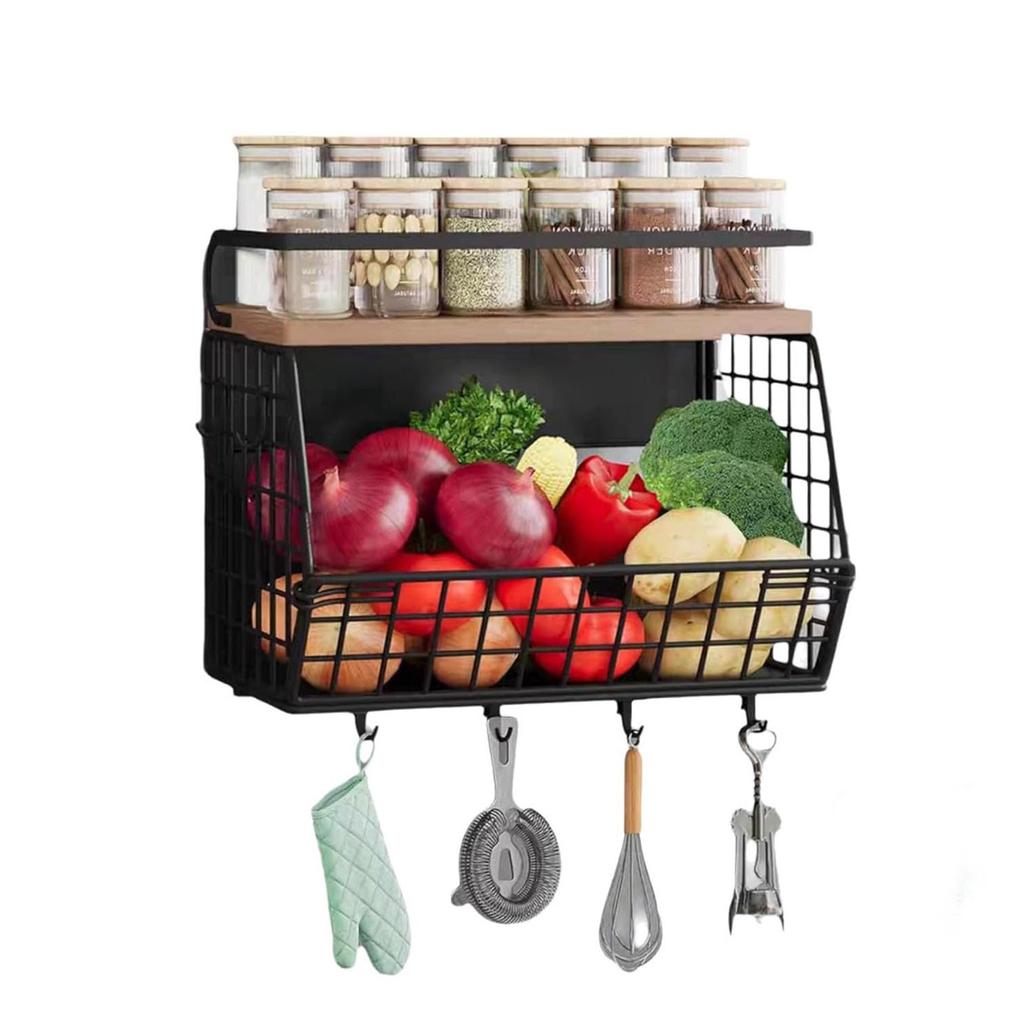Magnet Fruit Basket For Fridge, Magnetic Holder For Refrigerator, Pantry Organizers & Storage, Storage Shelf Bins For Snack Vegetable,