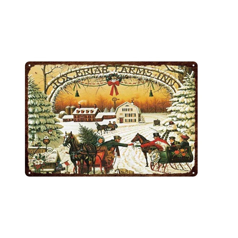 Metal Sign Halloween Cats Pumpkins Wall Decor 20x30 Cm