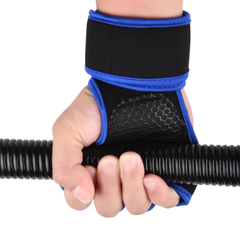 Anti Slip Horizontal Bar Equipment Training Pull-up Anti-cocooning Sports Gym Fitness Half Finger Gloves with Wrist Guards